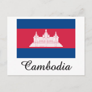 Cambodia Flag Design Postcard