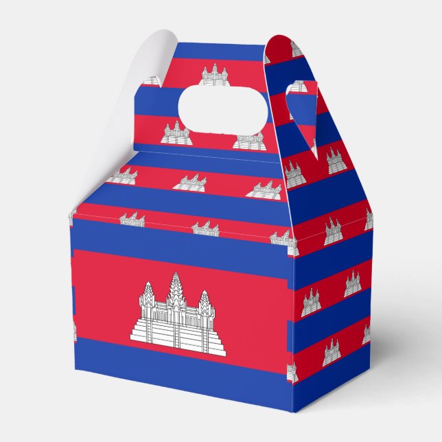 Cambodia Flag Favour Box (Back Side)