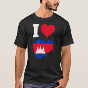 Cambodia Flag for Cambodia   I Love Cambodia T-Shirt