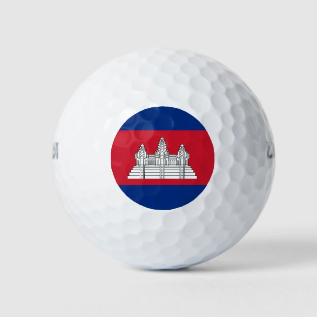 Cambodia flag golf balls (Front)