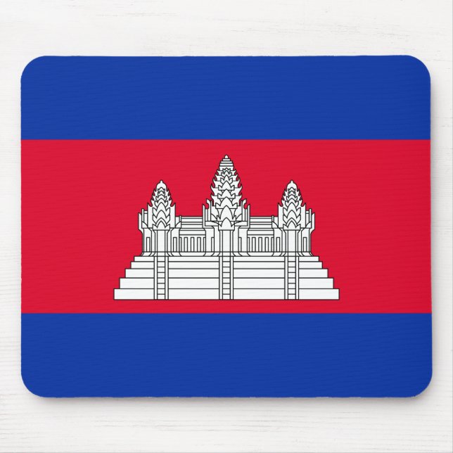Cambodia Flag Mouse Mat (Front)