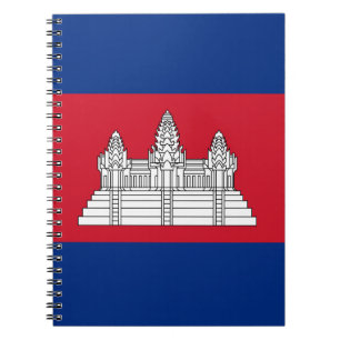 Cambodia flag notebook