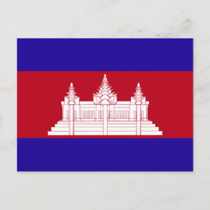 Cambodia Flag Postcard