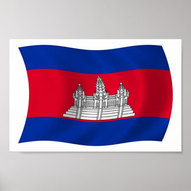 Cambodia Flag Poster Print (Front)