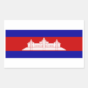 Cambodia Flag Rectangle Sticker
