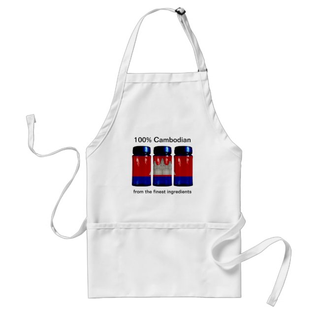 Cambodia Flag Spice Jars Apron (Front)