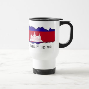 Cambodia Flag Travel Mug