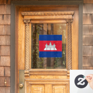 Cambodia flag window cling