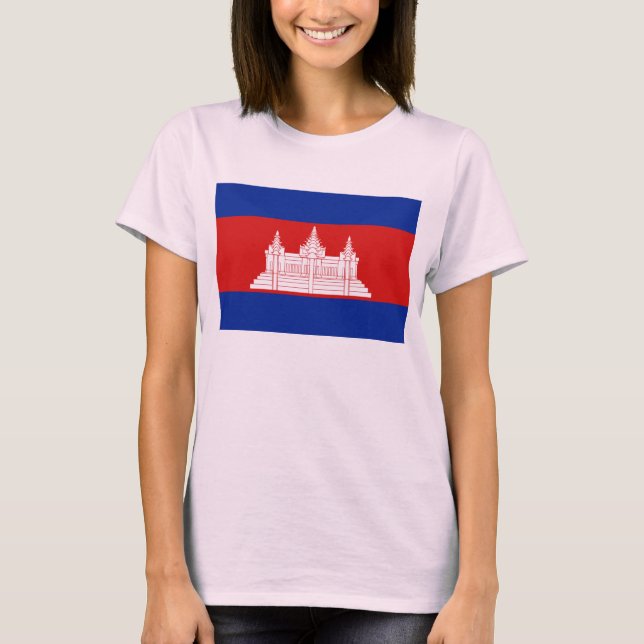 Cambodia Flag x Map T-Shirt (Front)