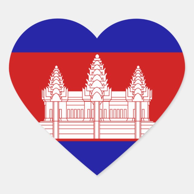 cambodia heart sticker (Front)