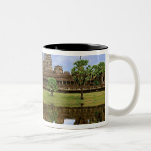 Cambodia, Kampuchea, Angkor Wat temple. Two-Tone Coffee Mug