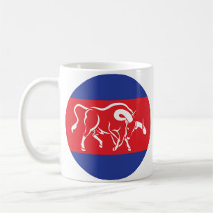 Cambodia Kouprey Cambodian National Animal Flag Coffee Mug