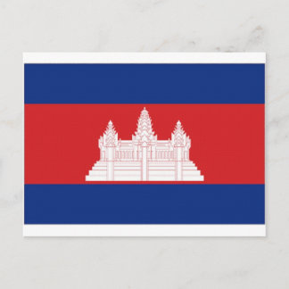 Cambodia National Flag Postcard