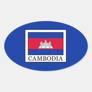 Cambodia Oval Sticker