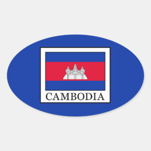 Cambodia Oval Sticker