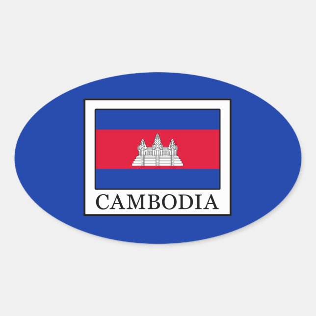 Cambodia Oval Sticker (Front)
