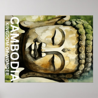 Cambodia postcard poster