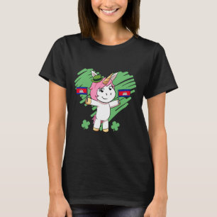 Cambodia Proud Cambodian Flag St. Patricks Day Uni T-Shirt