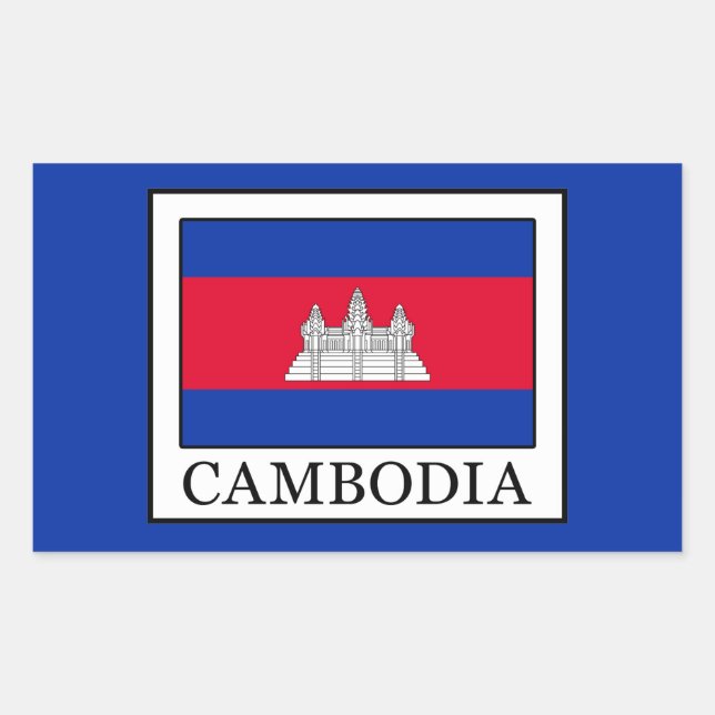 Cambodia Rectangular Sticker (Front)