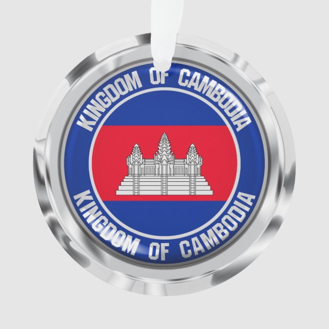 Cambodia Round Emblem Ornament (Front)