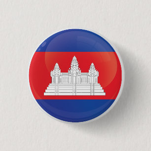 Cambodia  Round Icon Flag  3 Cm Round Badge