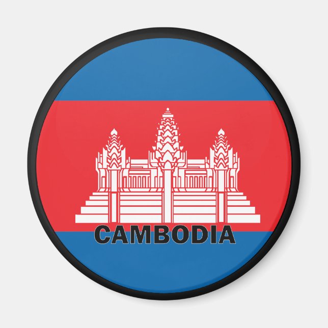 Cambodia Roundel quality Flag Magnet (Front)