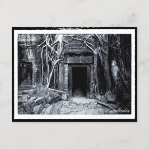 Cambodia - Secret Door, Angkor Watt Temples Postcard