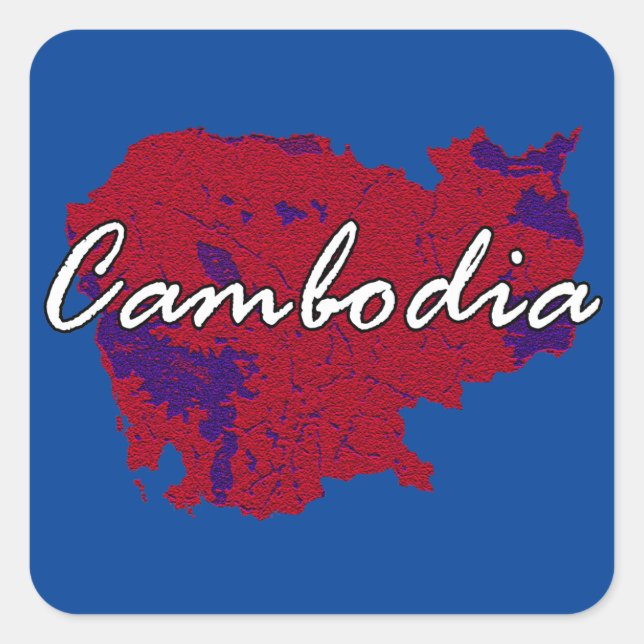 Cambodia Square Sticker (Front)