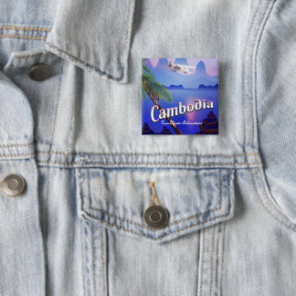 Cambodia 'Travel into Adventure' 15 Cm Square Badge