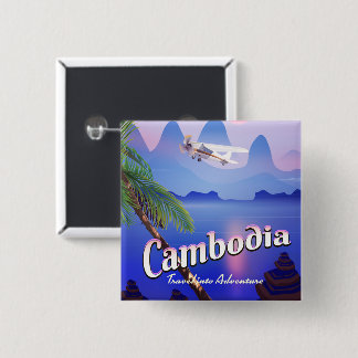 Cambodia 'Travel into Adventure' 15 Cm Square Badge