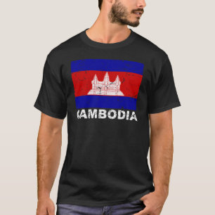 Cambodia Vintage Flag T-Shirt