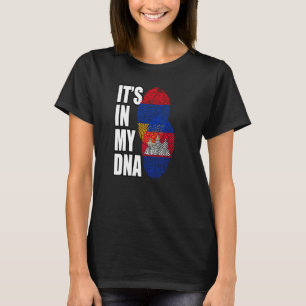 Cambodian And Armenian Mix DNA Flag Heritage T-Shirt