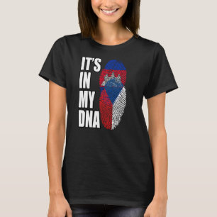 Cambodian And Czech Mix DNA Flag Heritage T-Shirt
