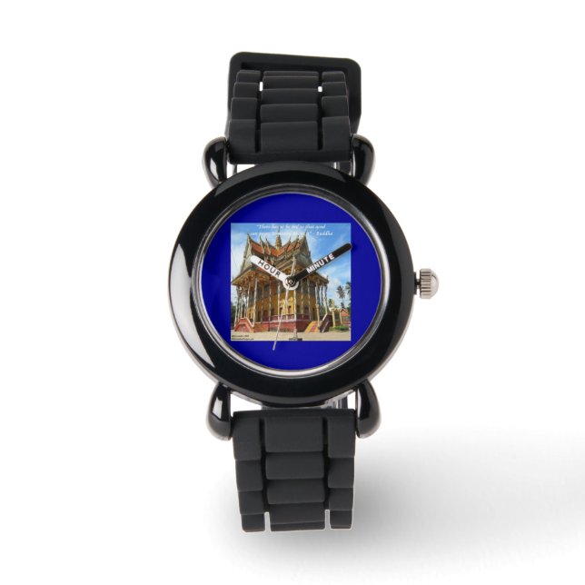 Cambodian Buddhist Temple & Famous Quote Watch (Front)