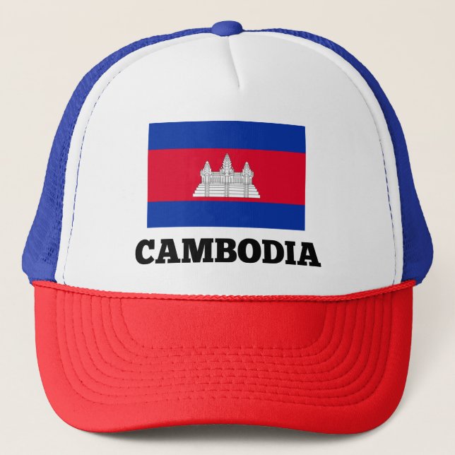 Cambodian Flag Trucker Hat (Front)