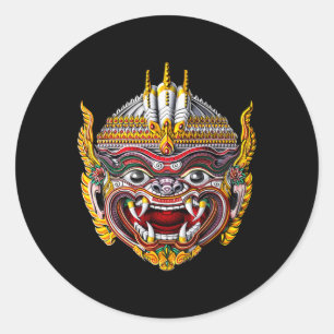 Cambodian Khmer Hanuman Reamker Traditional Dance Classic Round Sticker
