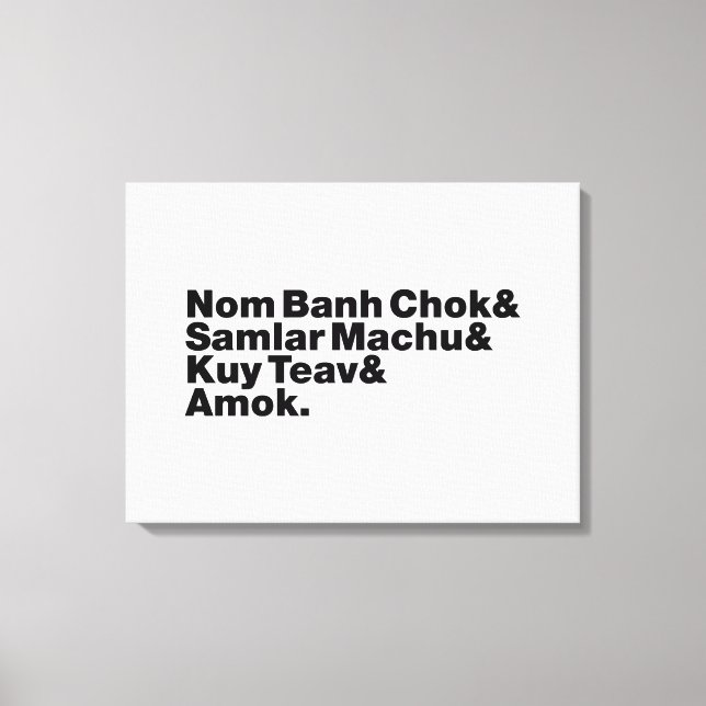 Cambodian / Khmer Street Food Canvas Print (Front)