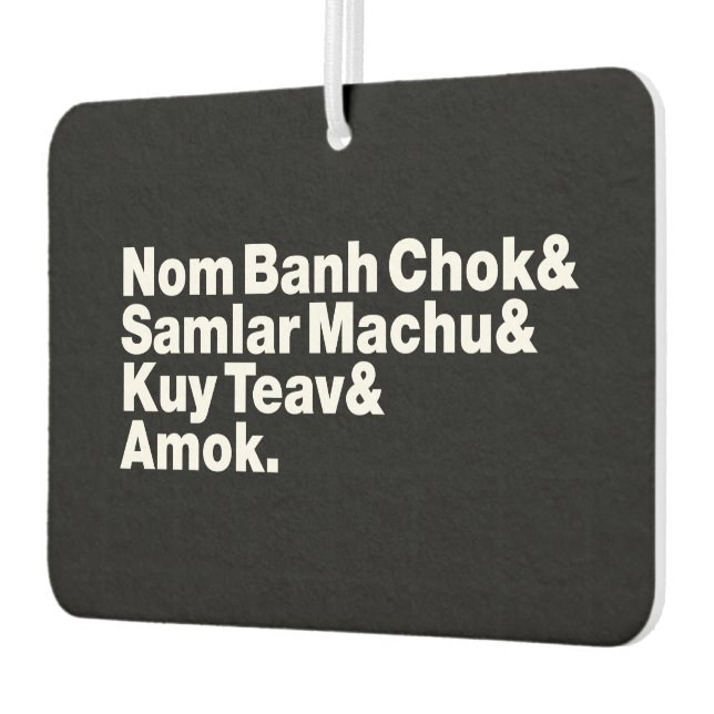 Cambodian / Khmer Street Food Car Air Freshener (Left)