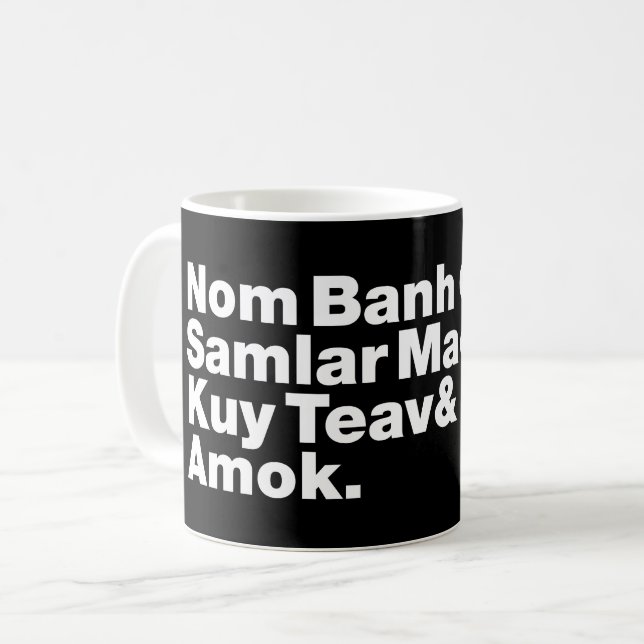 Cambodian / Khmer Street Food Coffee Mug (Front Left)