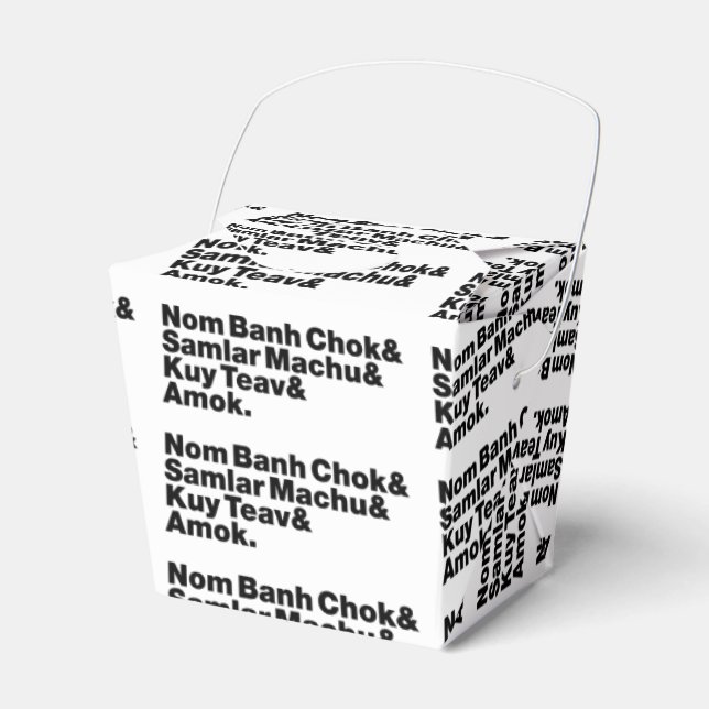 Cambodian / Khmer Street Food Favour Box (Front Side)