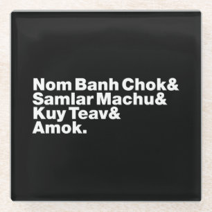 Cambodian / Khmer Street Food Glass Coaster