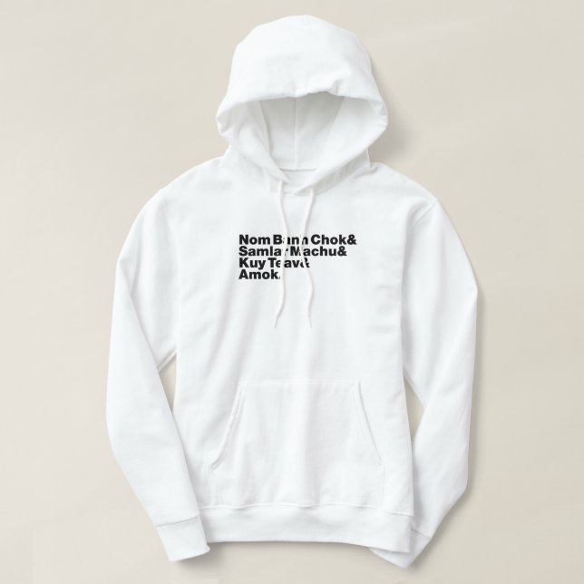 Cambodian / Khmer Street Food Hoodie (Design Front)