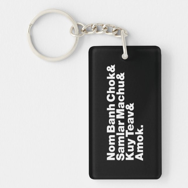 Cambodian / Khmer Street Food Key Ring (Front)