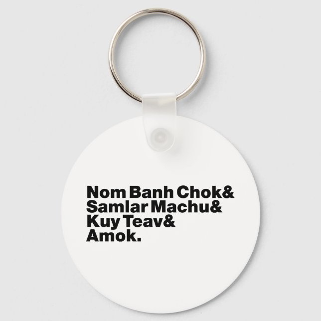 Cambodian / Khmer Street Food Key Ring (Front)