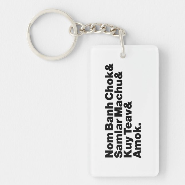 Cambodian / Khmer Street Food Key Ring (Front)