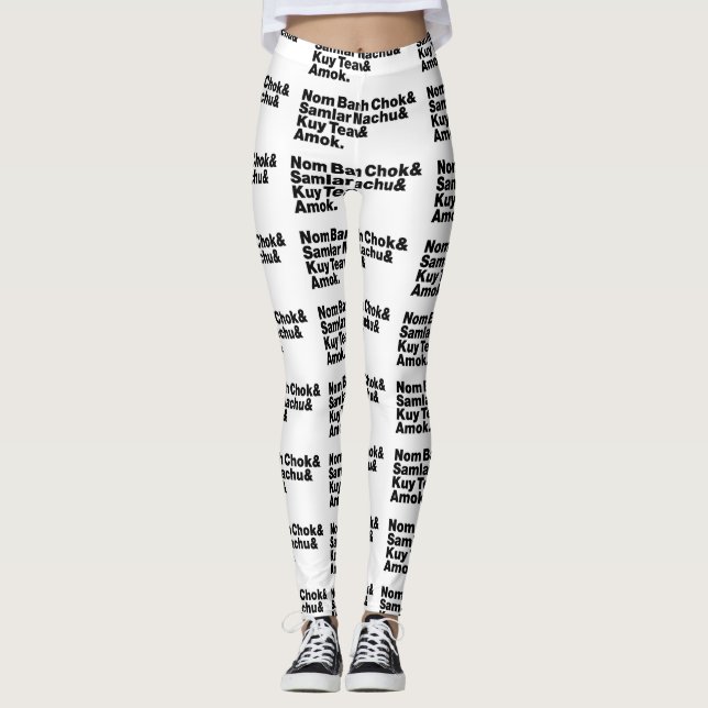 Cambodian / Khmer Street Food Leggings (Front)