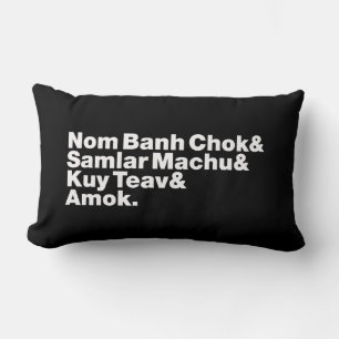 Cambodian / Khmer Street Food Lumbar Cushion