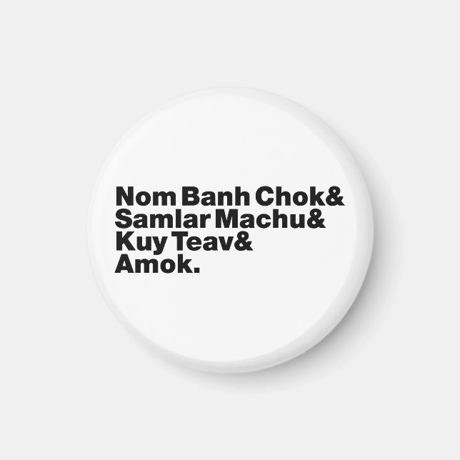 Cambodian / Khmer Street Food Magnet (Front)