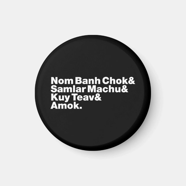 Cambodian / Khmer Street Food Magnet (Front)