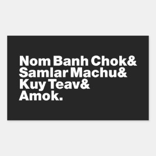 Cambodian / Khmer Street Food Rectangular Sticker